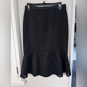 BCBGMaxAzria Black High-Low Trumpet Skirt